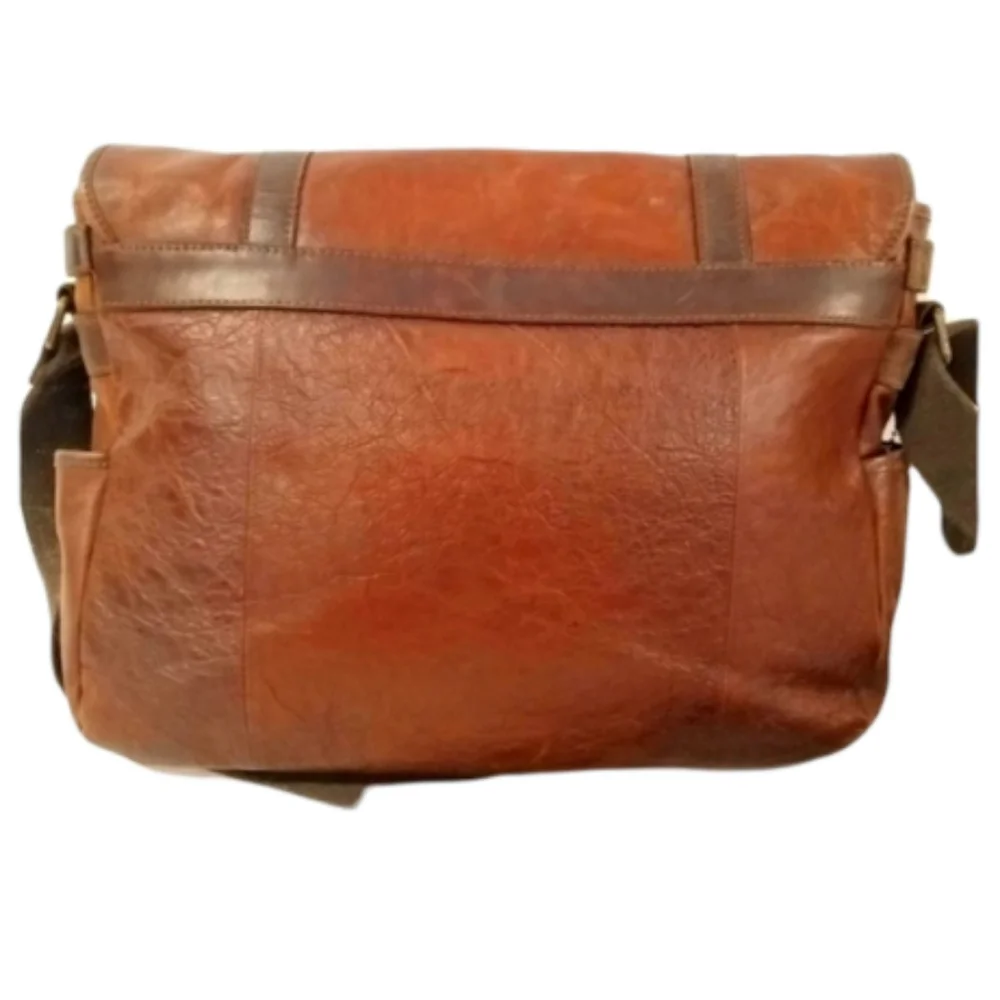 Vintage Fossil XL Messenger Bag Genuine Leather Tote